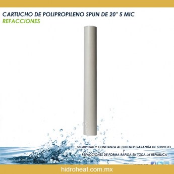 Venta de CARTUCHO DE POLIPROPILENO SPUN DE 20 5 MICRAS