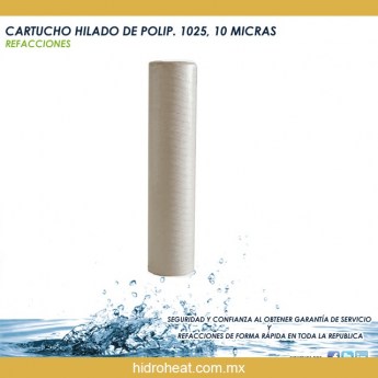 Venta de	CARTUCHO HILADO DE POLIP. 1025, 10 MICRAS