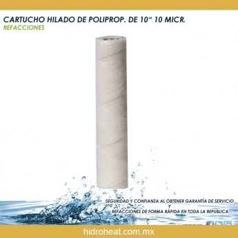 Venta de	CARTUCHO HILADO DE POLIPROPILENO DE 10 PULGADAS 10 MICRAS