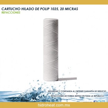 Venta de CARTUCHO HILADO DE POLIP 1025 20 MICRAS
