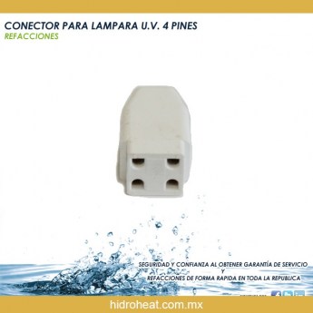 Venta de	CONECTOR PARA LAMPARA UV 4 PINES REFACCION DE PURIFICADOR DE AGUA CON LUZ UV