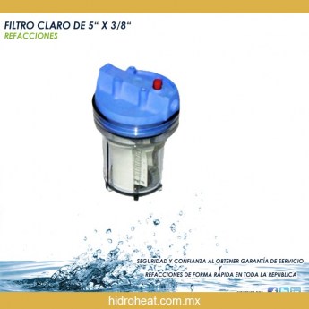 Venta de	FILTRO CLARO DE 5 X 3/8