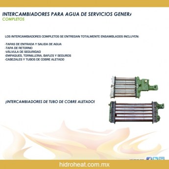 venta de INTERCAMBIADOR FIERO ACUACAL PARA CALENTADORES MASSTERCAL COMPLETO