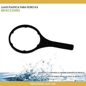 Venta de	LLAVE PLASTICA PARA FILTRO B B
