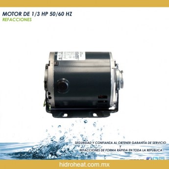 Venta de	MOTOR DE 1/3 HP 50/60 HZ