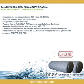 Venta de	TANQUE HORIZONTAL NEGRO 1500 LTS