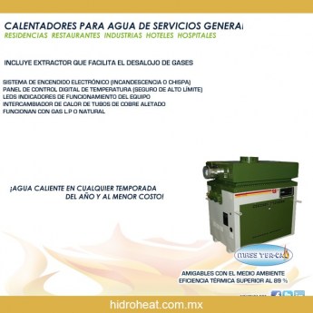 venta de circuladores para residencias hoteles y restaurantes CALENTADOR MASSTERCAL LC III EI/O 450-C EXTRACTOR
