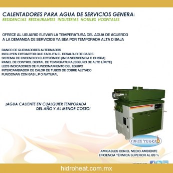 venta de circuladores para residencias hoteles y restaurantes CALENTADOR MASSTERCAL LC III EI/IO 700-C EXTR / 2 ETAPAS