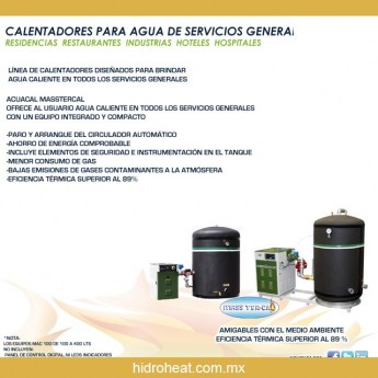 venta de circuladores para residencias hoteles y restaurantes CALENTADOR CALENTADOR MIMIMASSTER ACUACAL MAC 100 100 LTS CS-25
