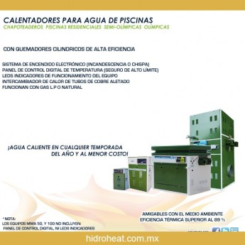 venta de calentadores para alberca MINIMASSTECAL MMA-100 E/I CON INDUCTOR DE TIRO PARA USO INTERIOR