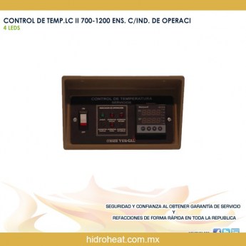 venta de refacciones para calentadores	CONTROL DE TEMPERATURA LC II 700-1200 ENS. C/INDICADORES DE OP. 4 LEDS PARA LC II 700-1200