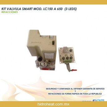venta de refacciones para calentadores KIT VALVULA SMART MOD LC 150 A 650 3 LEDS
