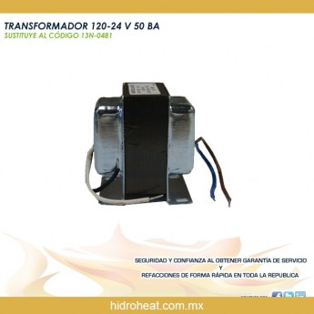 venta de refacciones para calentadores TRANSFORMADOR 120 24V 50 BA