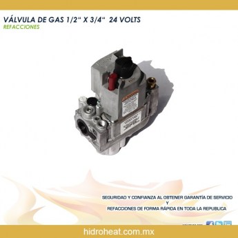 venta de refacciones para calentadores VALVULA DE GAS 1 2 X 3 4 24 VOLTS