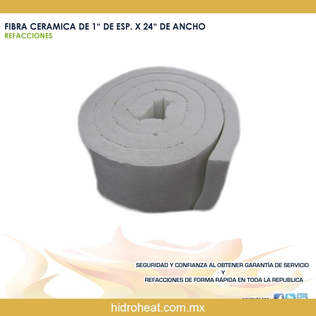 venta de refacciones para calentadores FIBRA DE CERAMICA DE 1
